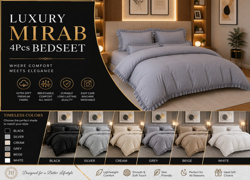 Luxury 4pcs soft ruffle - luxury,