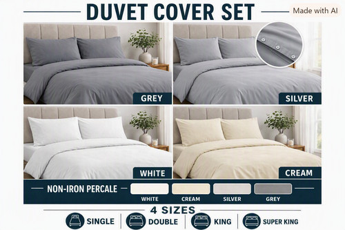 Percale duvet cover set - percale,