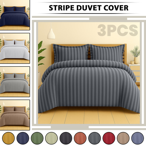 100 egyptian stripe duvet - 100%,