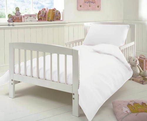 Junior bed white duvet - white,