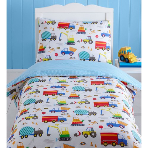 Bright trucks junior duvet - trucks,