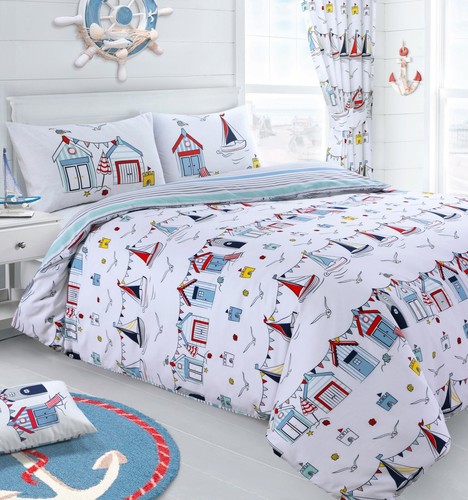 Nautical seagull duvet - nautical, cover