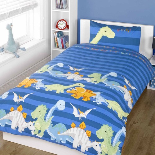 Dinosaurs blue junior duvet - dinosaurs,